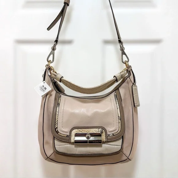 Coach Kristin Spectator Hobo Multi Color Multi Leather Texture Shoulder Bag NWT - Picture 15 of 15